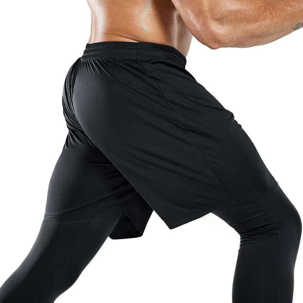 Men’s 2-in-1 Running Shorts with Compression Leggings