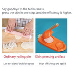 New 2 In 1 Dumpling Maker, New Kitchen Dumplings Making Tool, Manual Dough Presser Dumpling Wrappers Press Wrapper for Dumplings