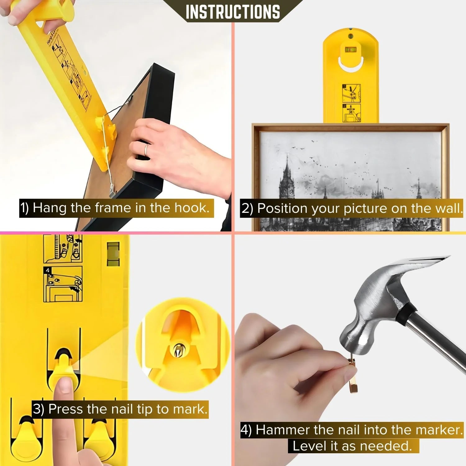 Picture Hanging Tool, Photo Frame Hanging Tool for Easy Marking Position