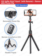 Octopus Tripod Flexible Selfie Stick Smartphone Vlog Video Stand Tripod Outdoor Live Shooting for iPhone Xiaomi Phone Camera