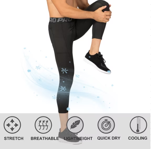 Men’s Compression Training Tights for Running, Gym & Sports