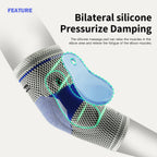 Silicone Pad Compression Elbow Sleeve with 3D Knit Support for Sports & Training