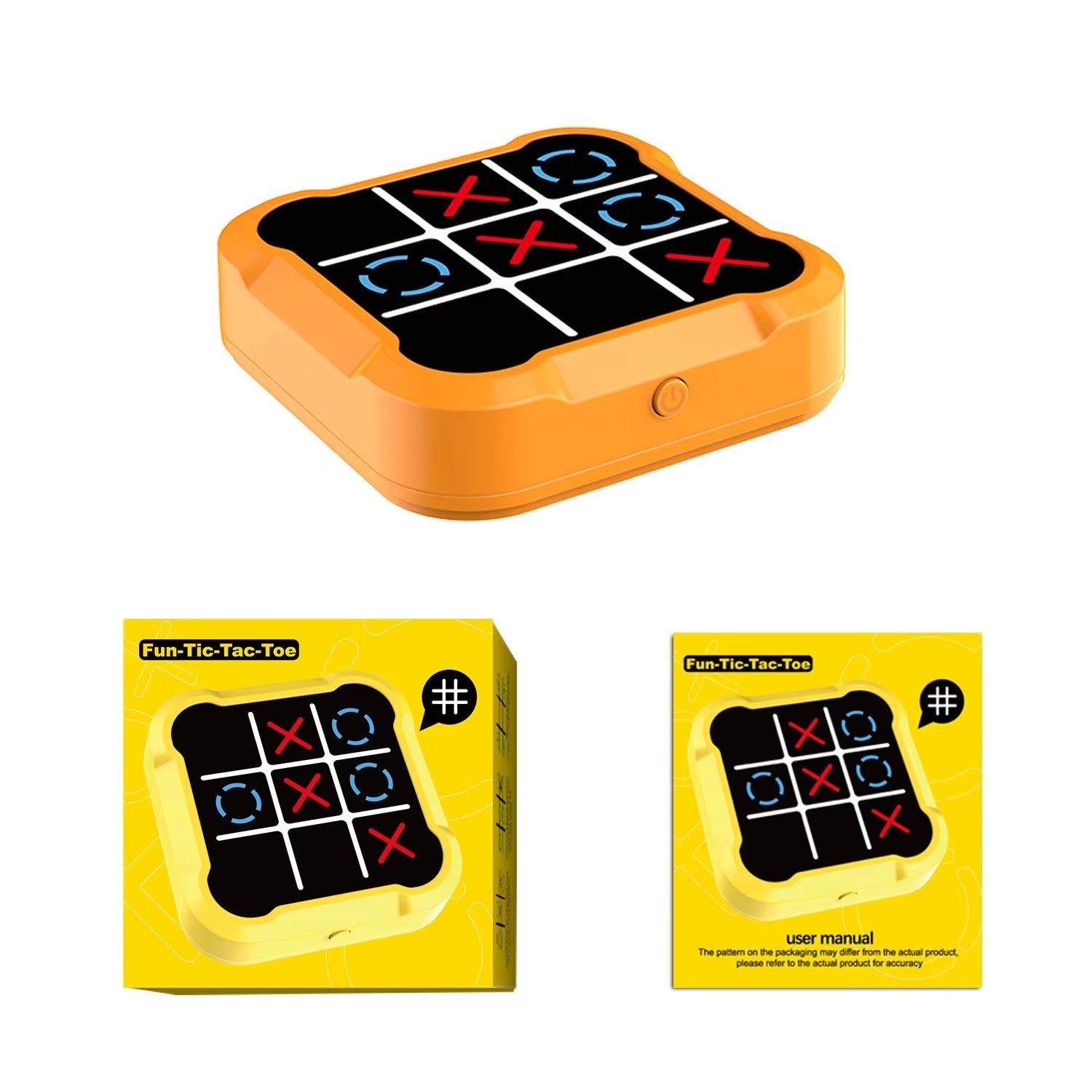 4 in 1 Electronic Tic Tac Toe Game, Portable Handheld Puzzle Game Console