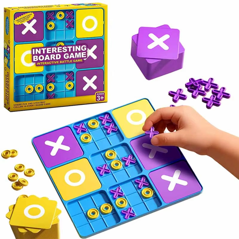 Ultimate Tic Tac Toe Family Strategy Game - 2 Game Modes - Fun Board Game for Kids and Adults