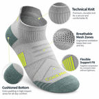 Performance Compression Socks with Cushioned Sole & Breathable Mesh