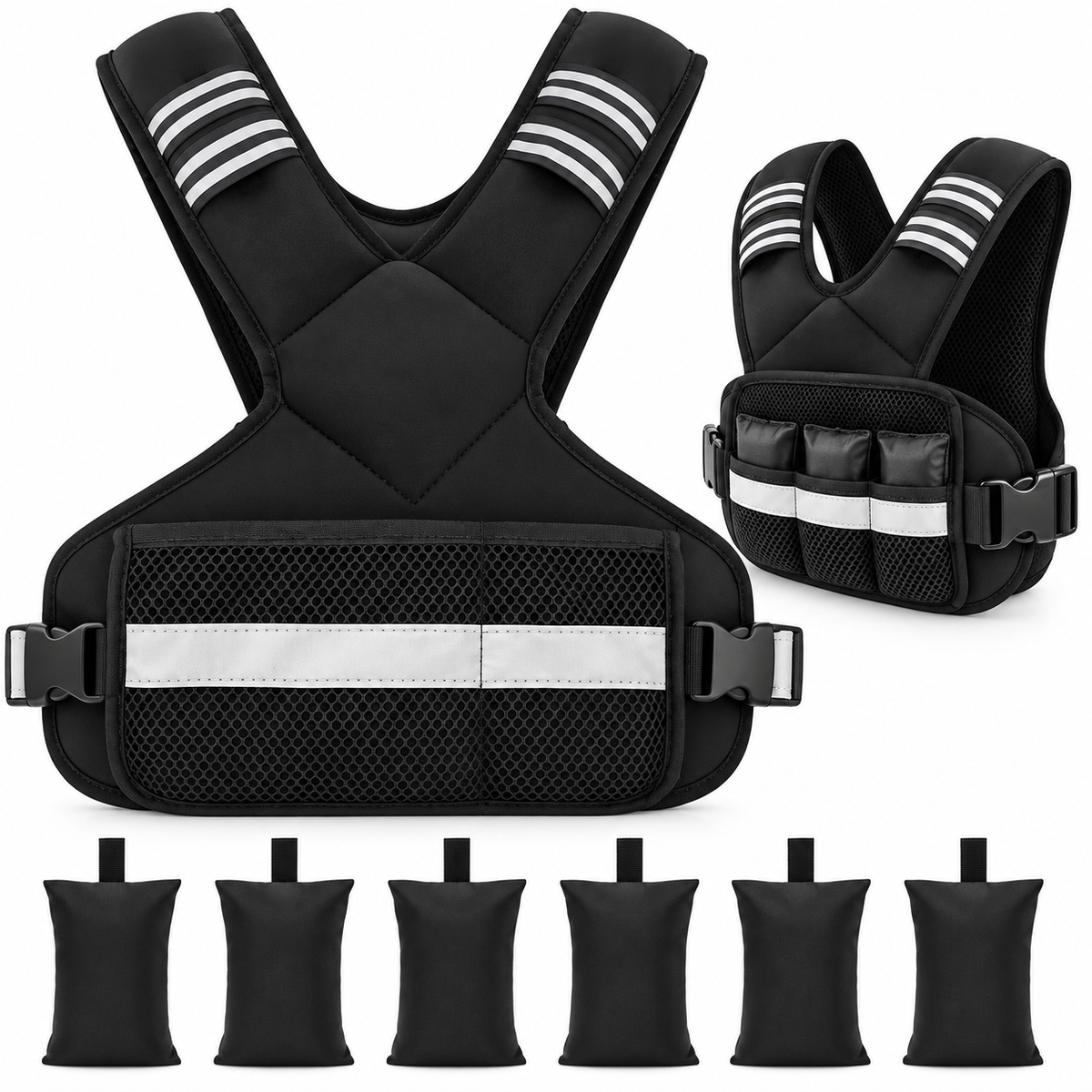 Adjustable 4–10LB Weighted Vest for Progressive Strength & Cardio Training