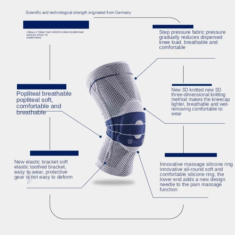 Premium Silicone-Ring 3D Knit Knee Support Sleeve