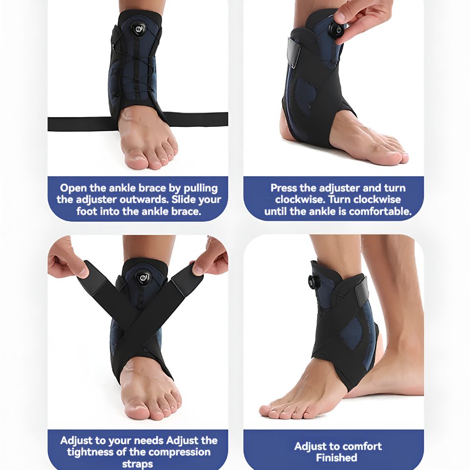 Adjustable Performance Ankle Support with Dial-Fit Tension System