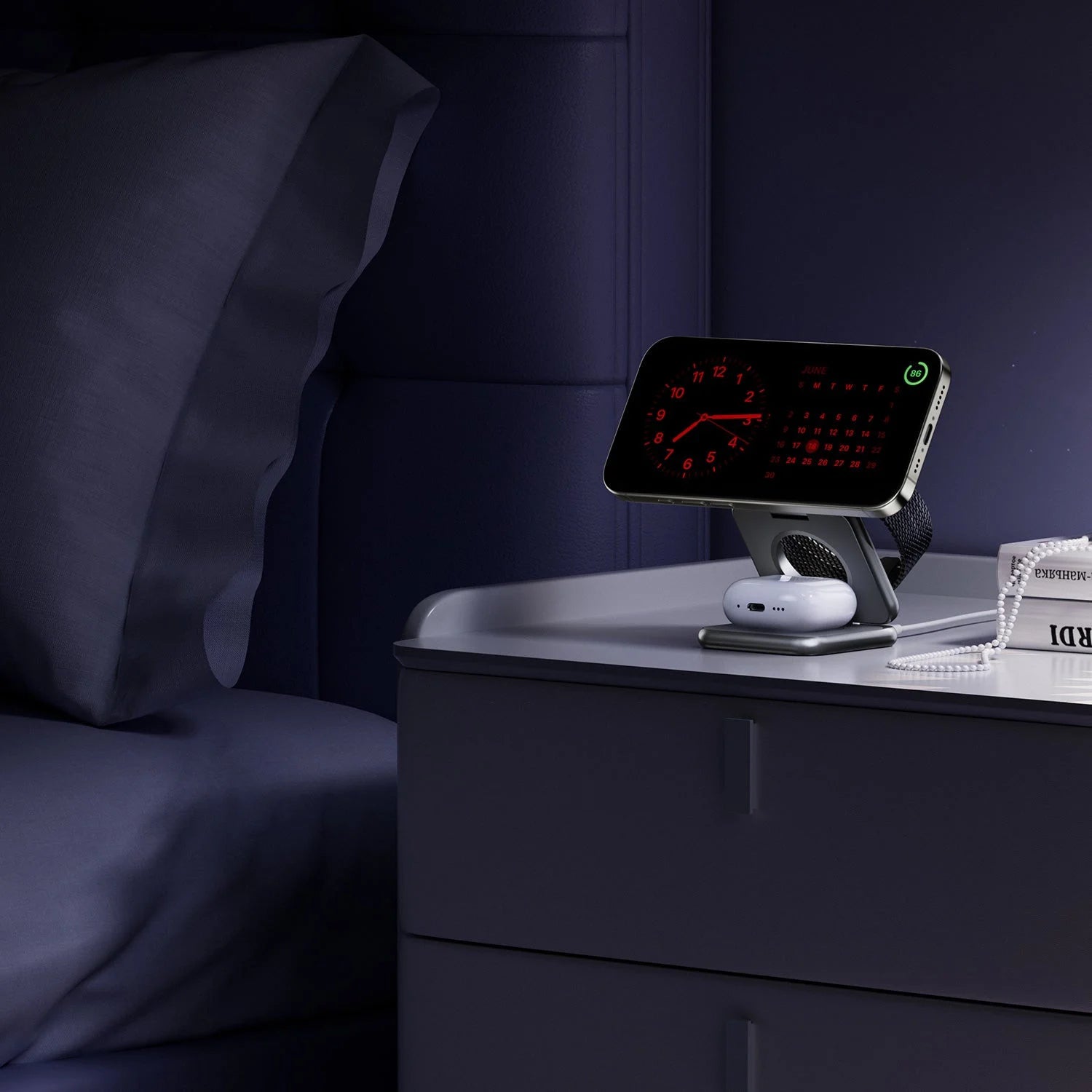 SnapFold 3-in-1 Magnetic Charging Station, Fast Charger, Foldable, Wireless