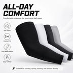 Sun Protection Arm Sleeves for Running, Cycling & Outdoor Training - 3-Pair