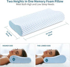 Cooling Contour Memory Foam Pillow with Dual-Height Design