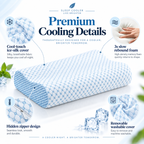 Cooling Contour Memory Foam Pillow with Dual-Height Design