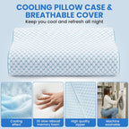Cooling Contour Memory Foam Pillow with Dual-Height Design