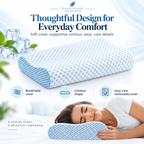 Cooling Contour Memory Foam Pillow with Dual-Height Design