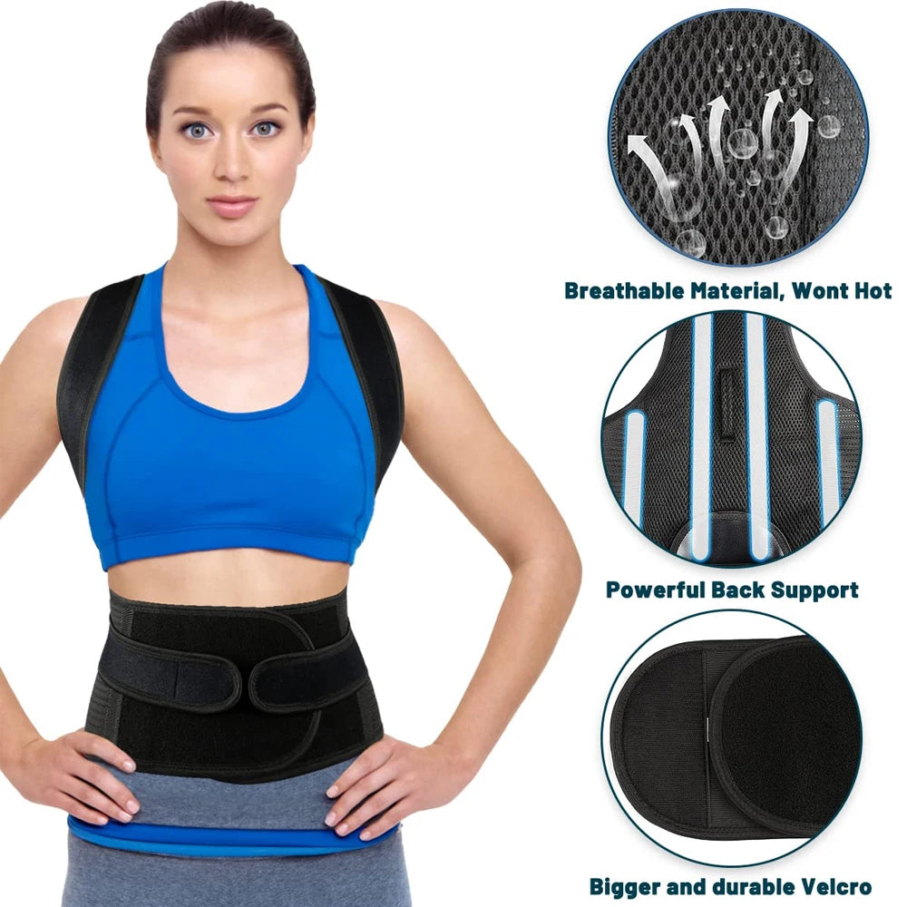 Adjustable Posture Support Brace for Upright Daily Support