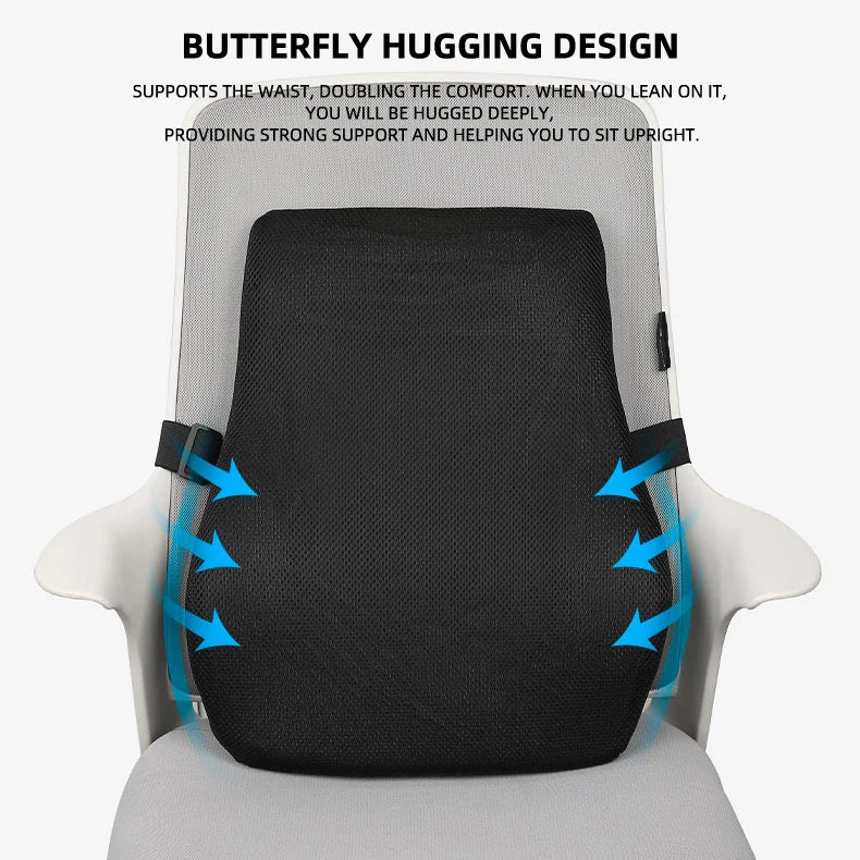 Memory Foam Lumbar Support Cushion for Comfortable Everyday Sitting