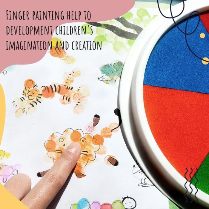 Funny Finger Painting Kit, Kids Washable Finger Paint Set,Funny Finger Painting Kit