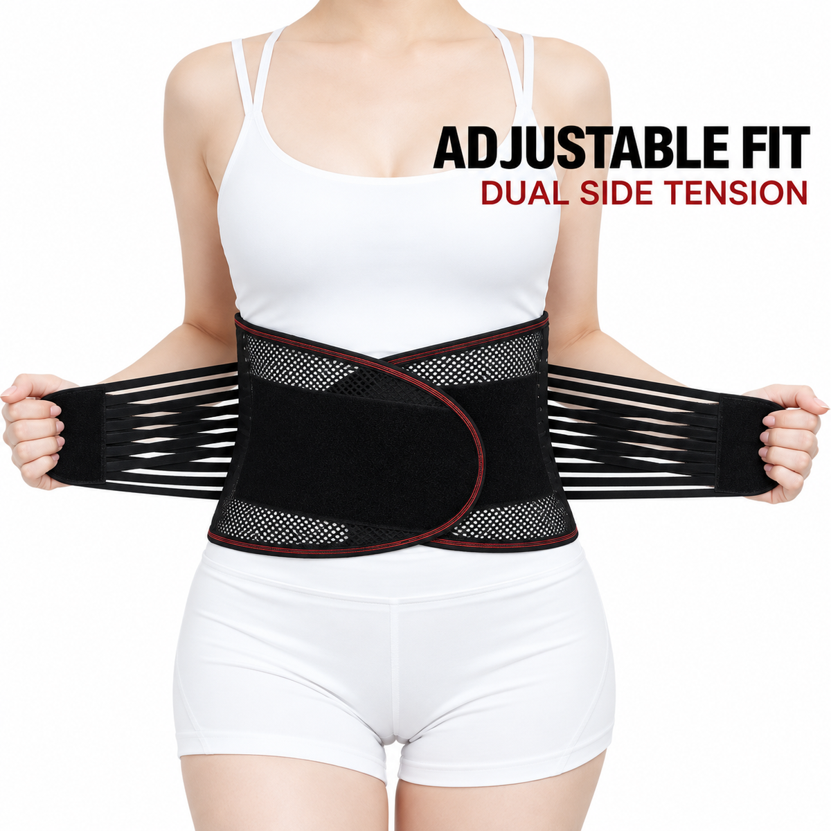 Breathable Lumbar Support Belt for Adjustable Everyday Waist Support