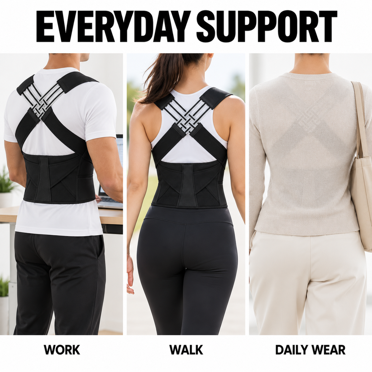 Unisex Adjustable Daily Posture Support Brace
