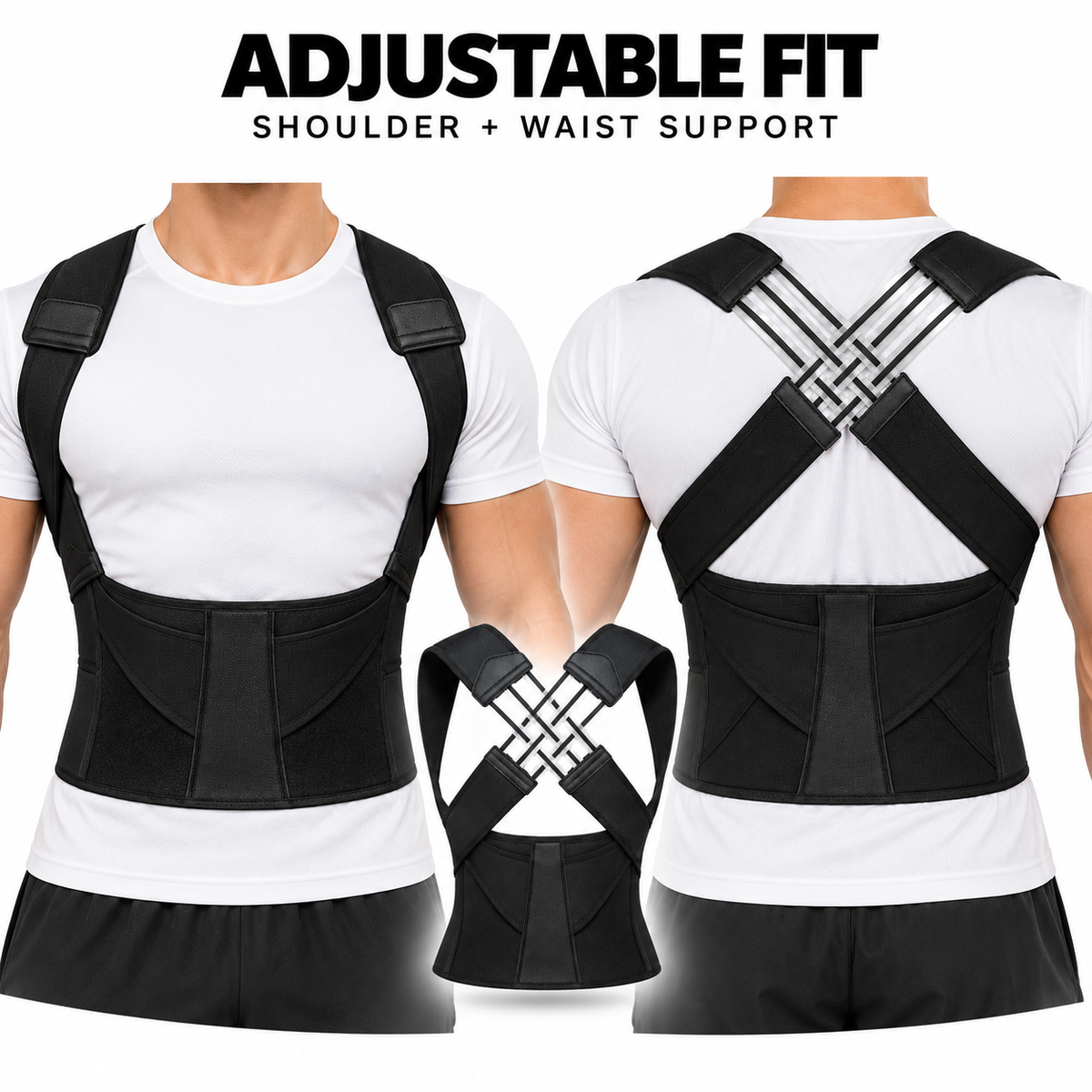Unisex Adjustable Daily Posture Support Brace