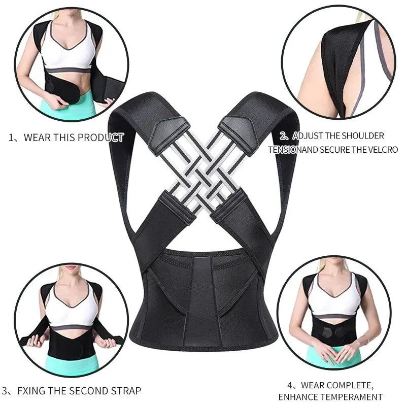 Unisex Adjustable Daily Posture Support Brace