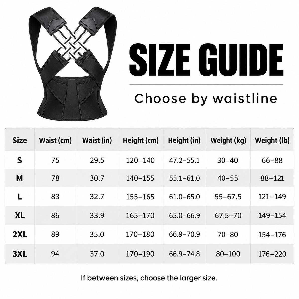 Unisex Adjustable Daily Posture Support Brace