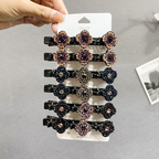 Sparkling Crystal Stone Braided Hair Clips, Braided Hair Clips for Women and Girls