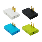 3 in 1 Rotatable Socket Converter, Rotatable Flat Wall Outlet Extender, Flat Plug Adapter Outlet