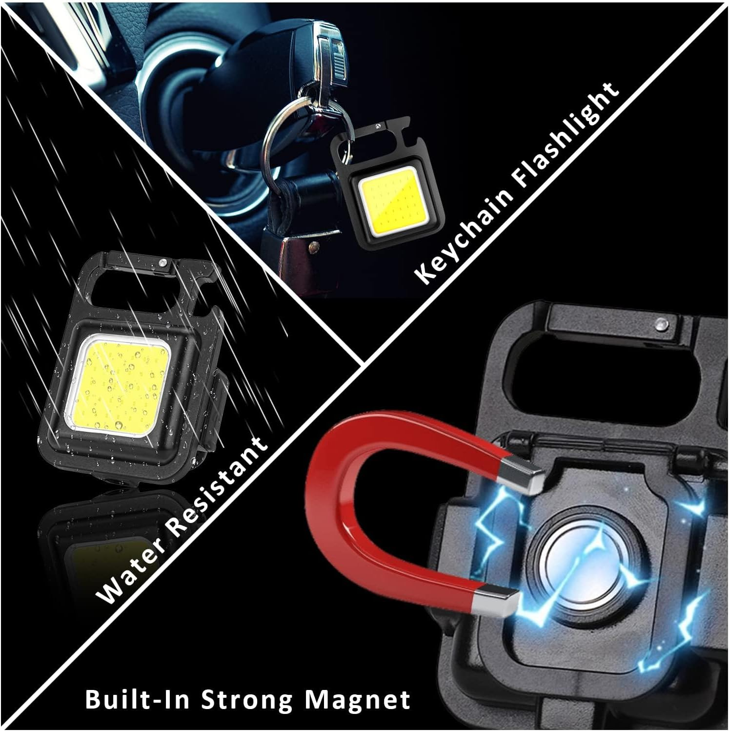 Rechargeable COB Waterproof Portable LED Work Light, High Lumen Super Bright LED Work Light with Magnet