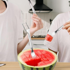 2-in-1 Stainless Steel Fruit Cutter, Dual Head Watermelon Fork Slicer Tool