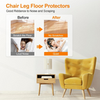 Transparent Chair Leg Floor Protector, Chair Leg Floor Protectors for Hardwood Floors