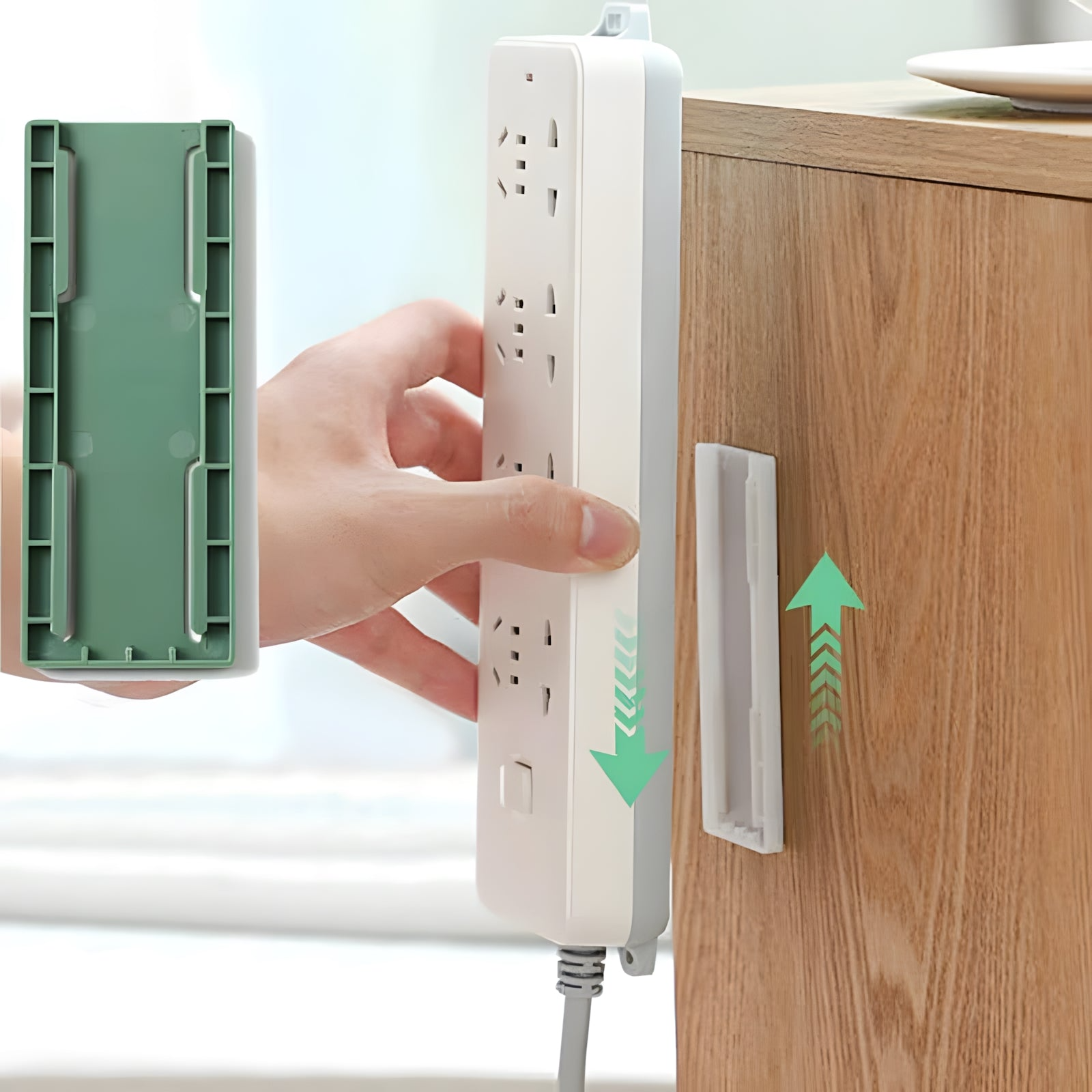 Adhesive Punch-free Socket Holder, Self-Adhesive Desktop Socket Fixer
