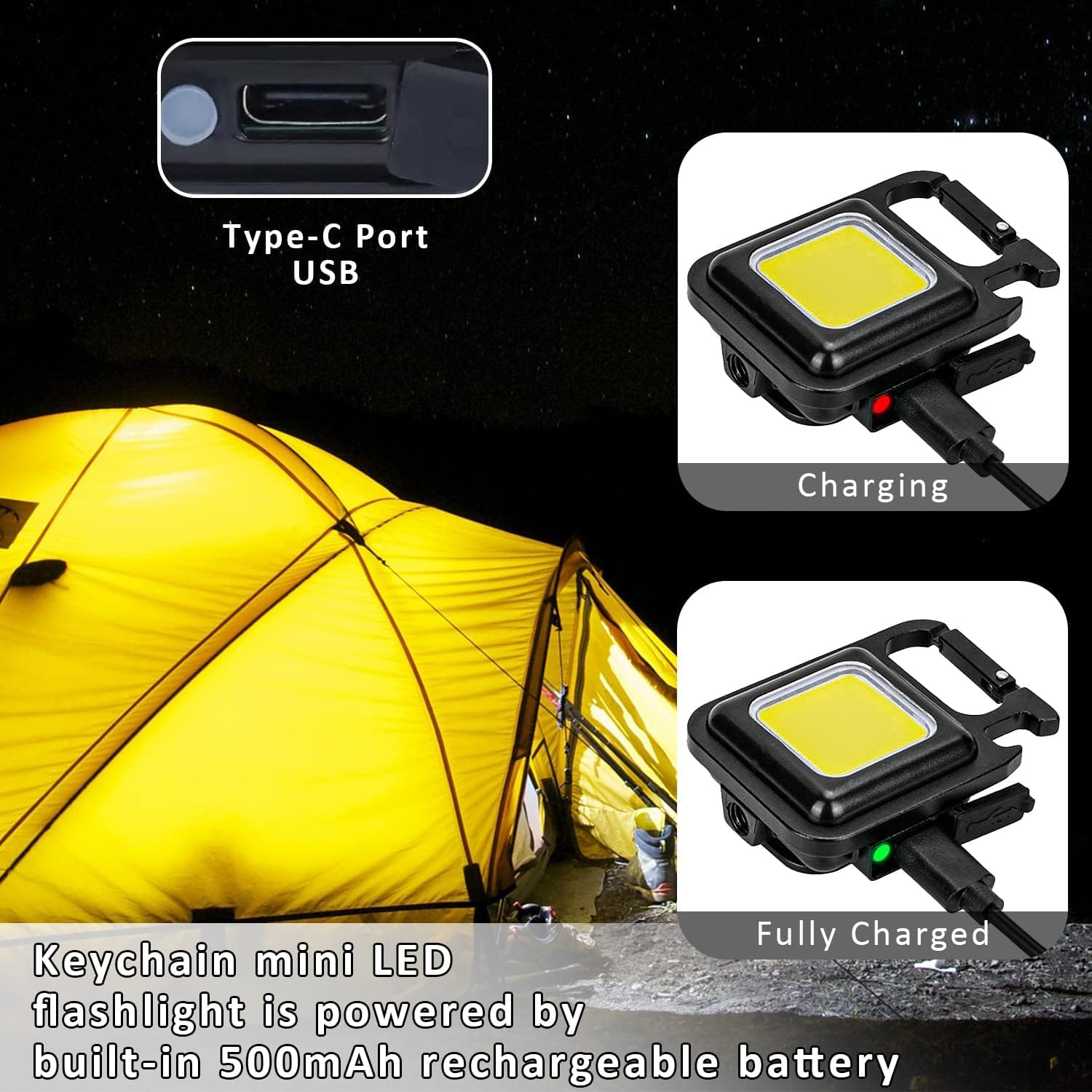 Rechargeable COB Waterproof Portable LED Work Light, High Lumen Super Bright LED Work Light with Magnet