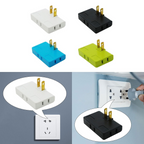 3 in 1 Rotatable Socket Converter, Rotatable Flat Wall Outlet Extender, Flat Plug Adapter Outlet