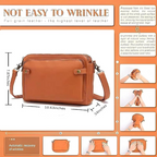 Crossbody Leather Shoulder Bags and Clutches, Purse With Built Multiple Compartments
