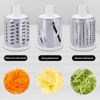 Multifunctional Vegetable Cutter & Slicer, Kitchen Shredder Speed Mandolin Slicer Nuts Grinder with Handle and Drum Blades for Cheese, Vegetable, Walnuts, Chocolate, Potato, Carrot