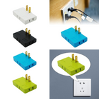 3 in 1 Rotatable Socket Converter, Rotatable Flat Wall Outlet Extender, Flat Plug Adapter Outlet