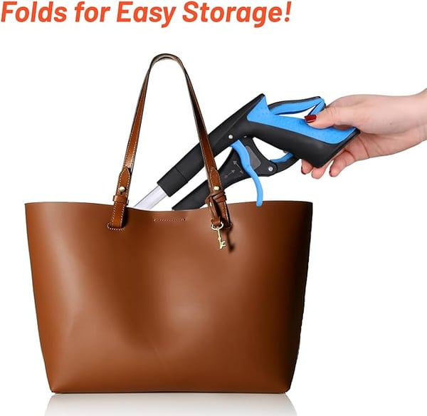 Foldable Grabber With 360° Swivel Clip, Foldable Reacher Grabber Pickup Tool with 360° Rotating Jaw & Magnet