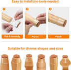 Transparent Chair Leg Floor Protector, Chair Leg Floor Protectors for Hardwood Floors