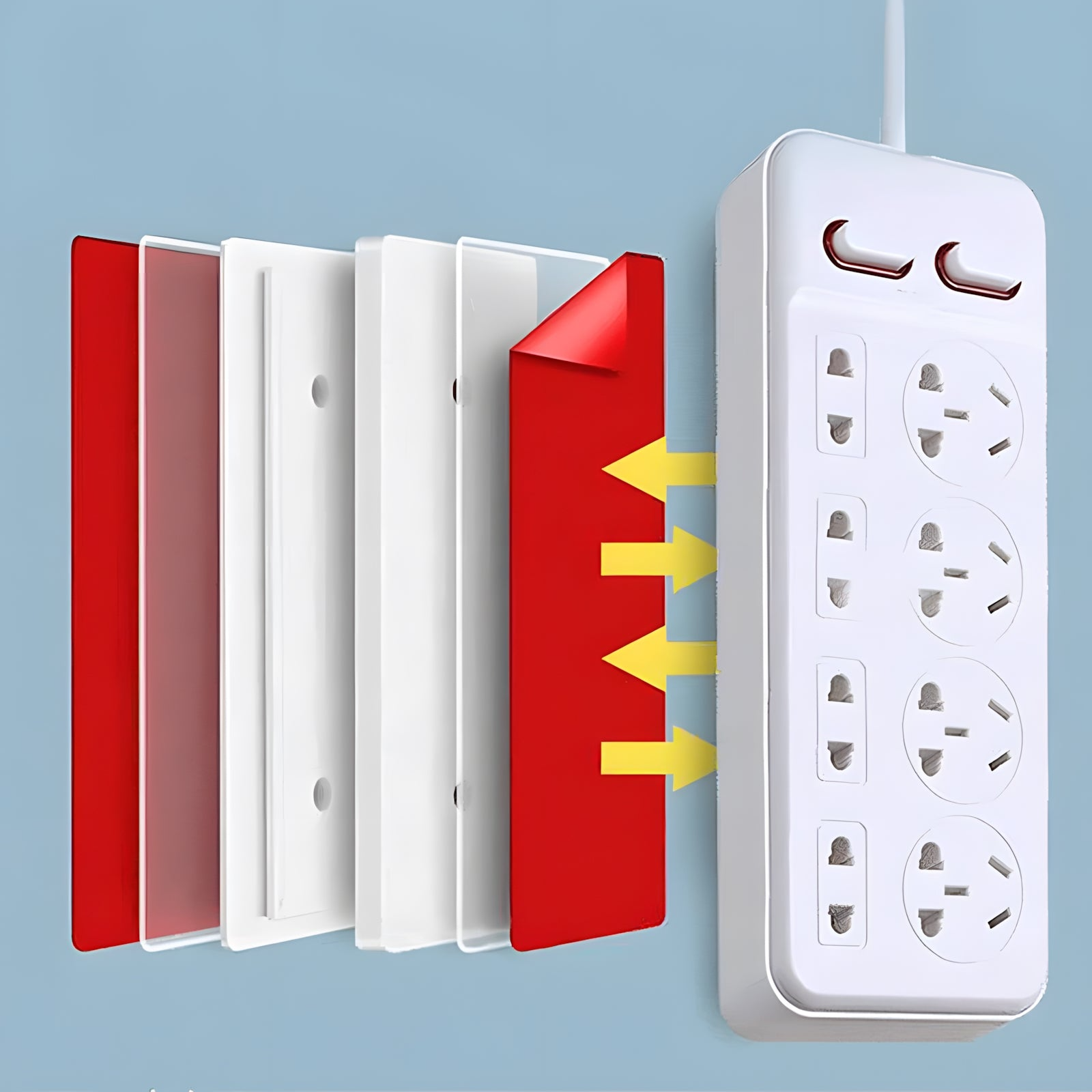 Adhesive Punch-free Socket Holder, Self-Adhesive Desktop Socket Fixer