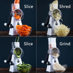Multifunctional Vegetable Cutter & Slicer, Kitchen Shredder Speed Mandolin Slicer Nuts Grinder with Handle and Drum Blades for Cheese, Vegetable, Walnuts, Chocolate, Potato, Carrot