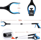 Foldable Grabber With 360° Swivel Clip, Foldable Reacher Grabber Pickup Tool with 360° Rotating Jaw & Magnet