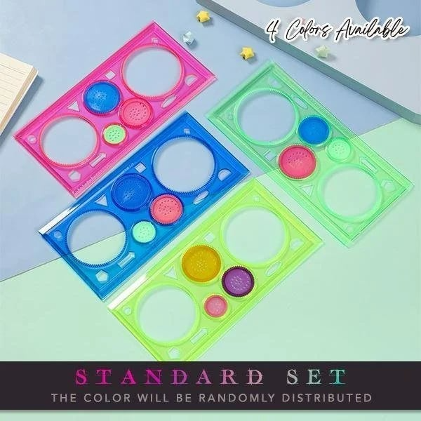 Spirograph Geometric Ruler Set, Drawing Art Toy Students Geometric Spiral Stationery Tool