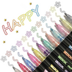 Marker Pen for Highlight, Shimmer Outline Glitter Markers