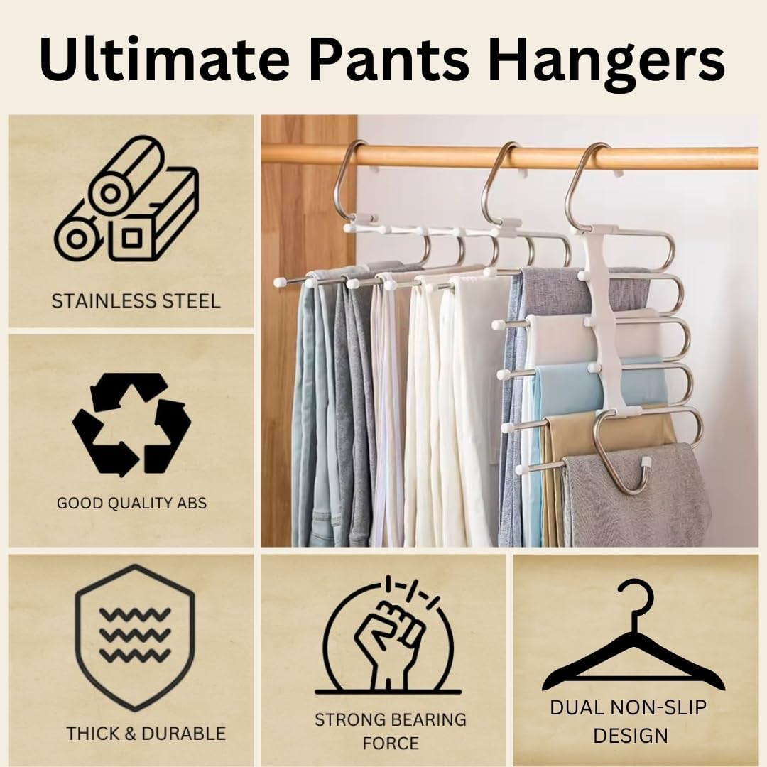 Multi-Functional Pants Rack, Clothes Pants Hangers