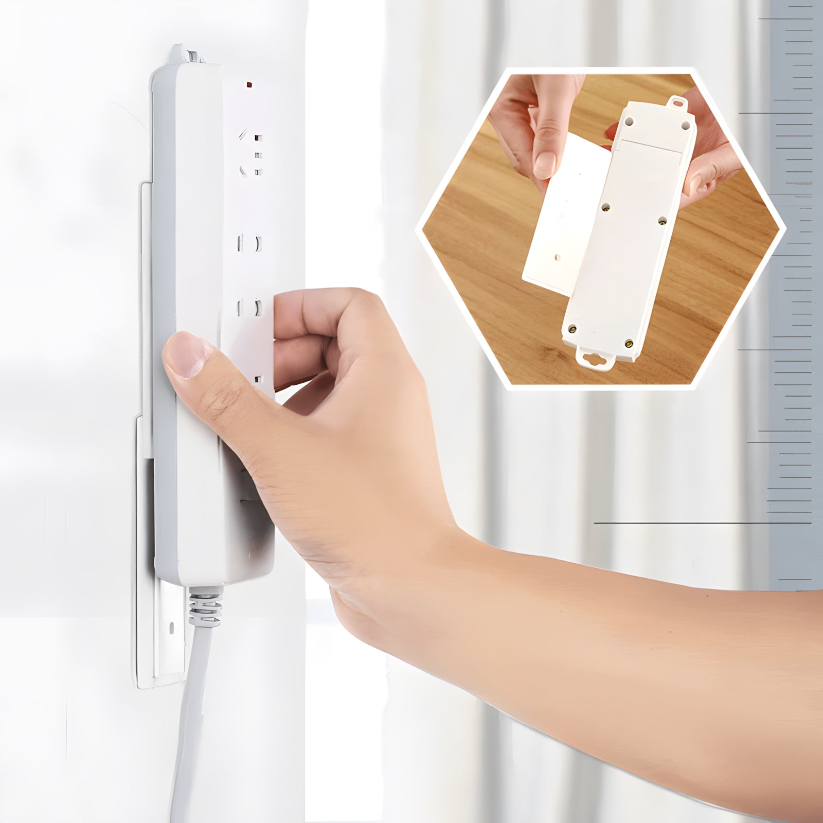 Adhesive Punch-free Socket Holder, Self-Adhesive Desktop Socket Fixer