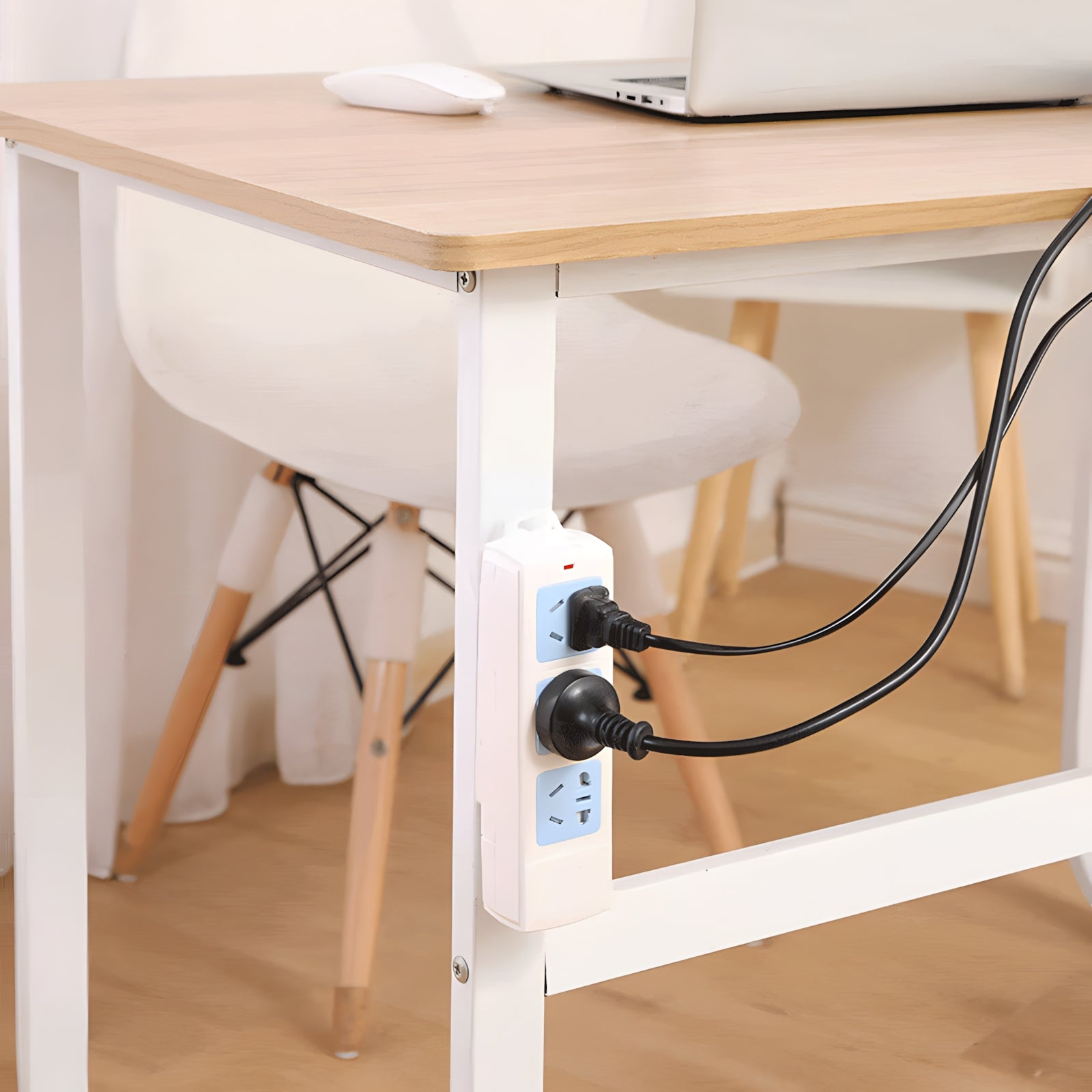 Adhesive Punch-free Socket Holder, Self-Adhesive Desktop Socket Fixer