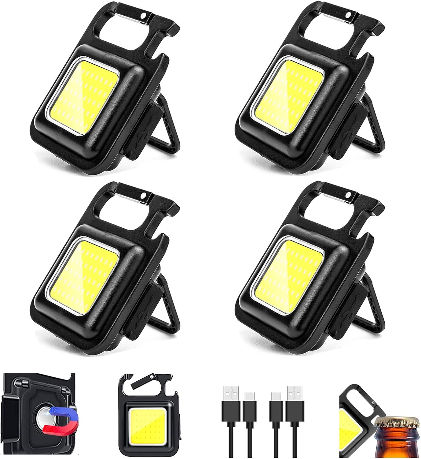 Rechargeable COB Waterproof Portable LED Work Light, High Lumen Super Bright LED Work Light with Magnet