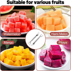 2-in-1 Stainless Steel Fruit Cutter, Dual Head Watermelon Fork Slicer Tool