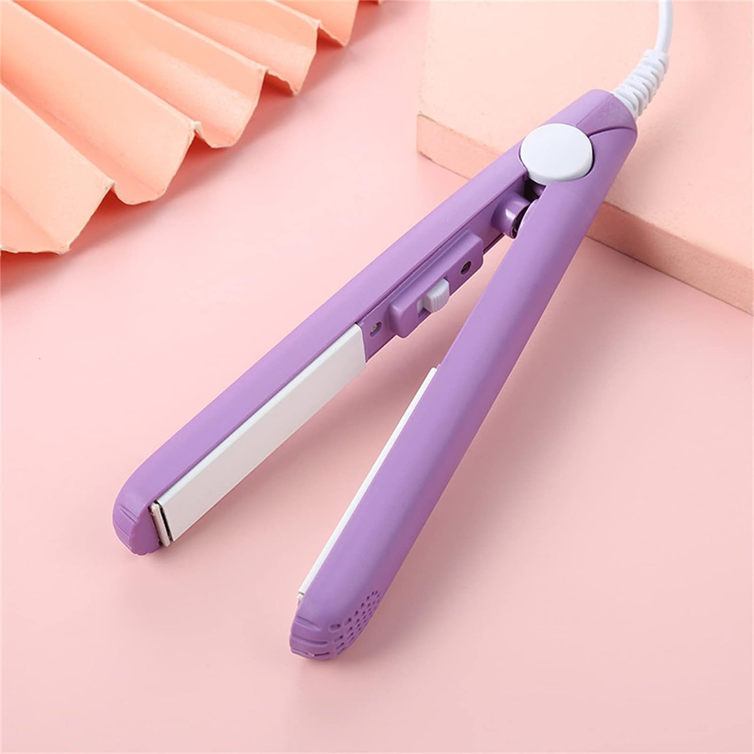Ceramic Mini Hair Curler, New Purple Werdeny Mini Ceramic Hair Curler & Straightener